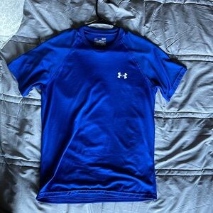 Under Armour Blue Loose Fit T- Shirt- Heat Gear
